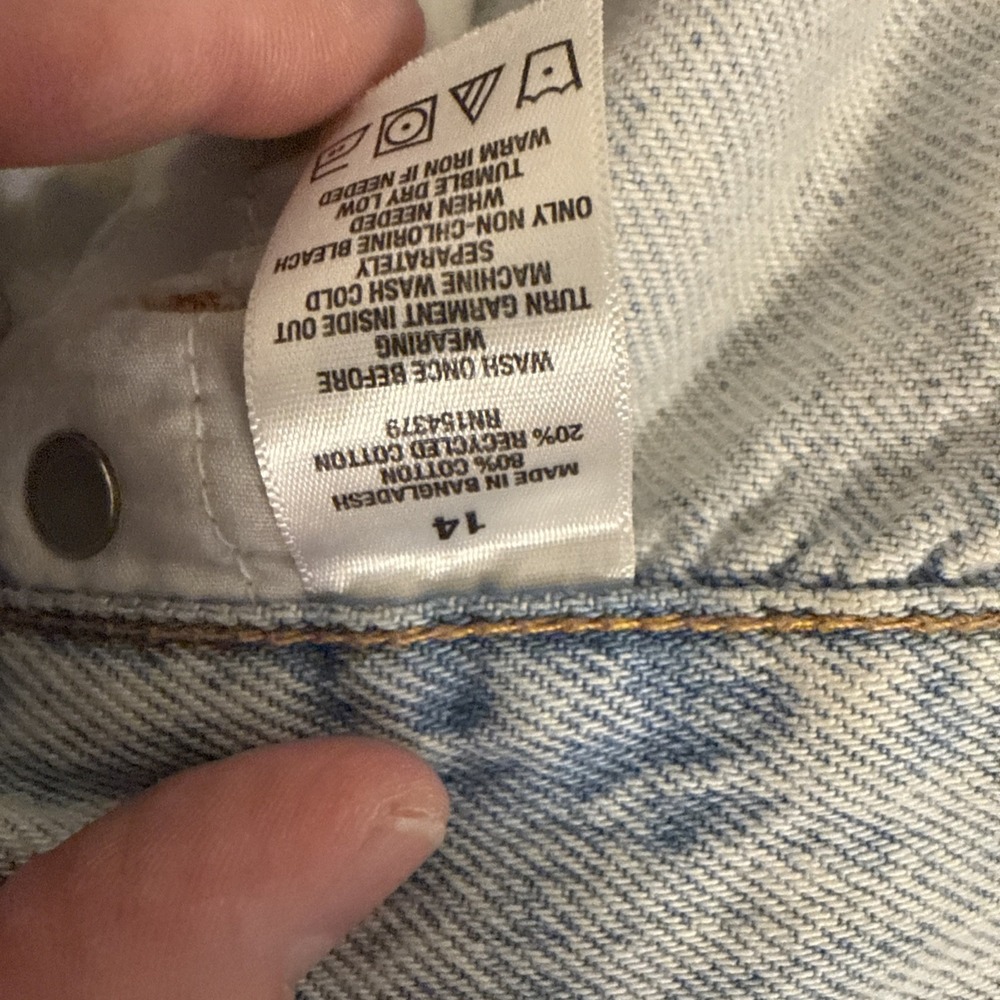 Aeropostale Distressed Mom Jean Blue Jeans Size 14 - Picture 2 of 9